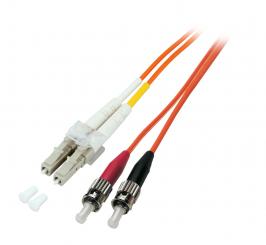 Duplex Patchkabel LC-ST 50/125µ, OM2, LSZH,orange, 2.0mm 1m 