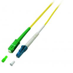 Simplex Patchkabel SC/APC8° - LC 9/125µ,0,5 m, OS2, LSZH, gelb, Ø 2,0mm 