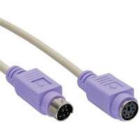 PS/2 Verlängerung, Stecker / Buchse, PC99, violette Stecker, 2m 