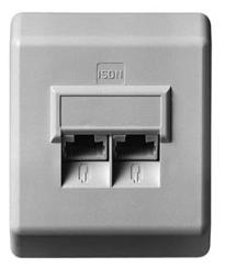 ISDN MODULAR-DOSE 45° RAL 1013,  UAE I 8(4)/8(4) AP,UP0, VE" 5 