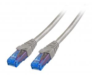 RJ45 Patchkabel U/UTP, Cat.6A, LSZH, Premium, 500MHz grau  ab 1,5m 
