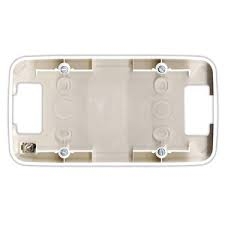 Aufputzdose 2-fach für 7441-2 mit vorgefrästem Kabelauslass 