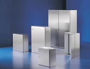 Kompakt-Schaltschrank AE, Edelstahl 1.4301, 1-türig, BHT 380x600x210 mm 