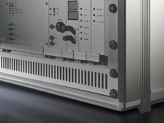 Belüftungsfrontplatten, aus Aluminium, Breite 482,6 mm (19"), 1 HE 