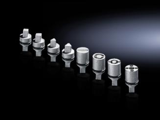 Verschluss-Einsätze, Zink-Druckguss, Länge 27mm, Ausführung A, 6,5mm Dreikant 