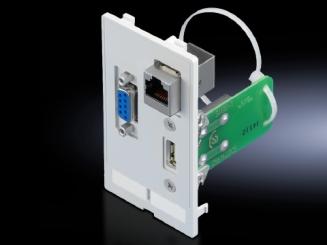 Schnittstellen-Einsätze, USB A, RJ45, SUB D9 Buchse/Stift 
