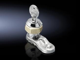 Vorreiberverschlüsse, mit Sicherheitszylinder-Einsatz, Zink-Druckguss,vernickelt 