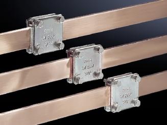 Plattenklemmen für 50 mm Schienenbreite, Klemmraum: 54x10 mm 