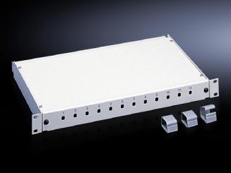 LWL-Spleißbox, 19"-Montage, 1 HE, RAL 7035 