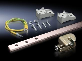 Erdungsschiene, vertikal, Länge 945 mm, für Höhe 1200 mm 