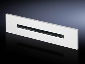 Flanschplatte mit Bürsteneinsatz, RAL 7035 