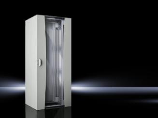 TE 8000 Netzwerkschrank, vormontiert, BHT: 800x1200+100x800 mm, mit Sichttür 