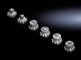 Verschluss-Einsätze, Zink-Druckguss, Ausführung F, 6,5mm Dreikant (CNOMO) 