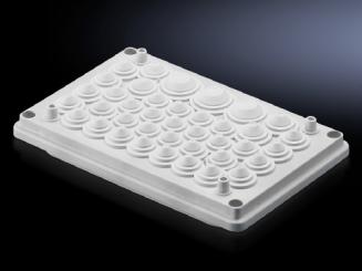 Kabeleinführungsflansch mit Dichtungsmembranen 